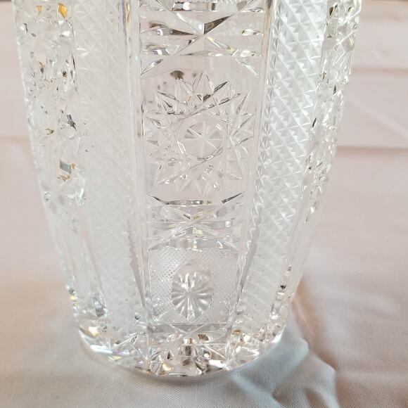 Vintage Bohemian crystal vase from Czech Republic Queen Lace - Picture 9 of 16